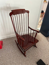 Load image into Gallery viewer, Cherry Windsor Style Wooden Rocking Chair with High Spindle Back
