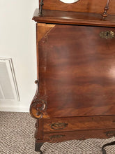 Load image into Gallery viewer, Antique Slant Front Secretary Desk with Dual Mirror Gallery
