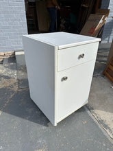 Load image into Gallery viewer, White Rolling Sewing Craft Work Cart with Drawer and Cabinet Storage
