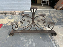 Load image into Gallery viewer, Wrought Iron 5 Arm Candelabra Tabletop Candle Holder Gothic Scroll
