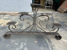 Load image into Gallery viewer, Wrought Iron 5 Arm Candelabra Tabletop Candle Holder Gothic Scroll
