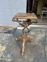 Load image into Gallery viewer, Maitland Smith Grotto Style Bird and Branch Marble Top Accent Table
