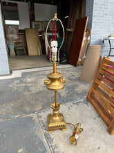 Load image into Gallery viewer, Hollywood Regency Gold Table Lamp Urn Form Scroll Handles
