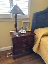 Load image into Gallery viewer, Pair of American Drew Solid Cherry Chippendale Nightstands – 26&quot; Wide
