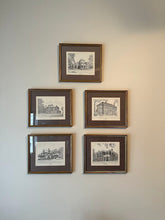 Load image into Gallery viewer, Scott Kiefer Presidential Homes Prints Set of 5 Framed Ulysses Grant Roosevelt Jefferson Hayes
