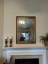 Load image into Gallery viewer, King Gold Framed Beveled Wall Mirror
