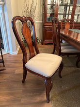 Load image into Gallery viewer, Cherry Wood Dining Table Set with 6 Chairs and Extension Leaf
