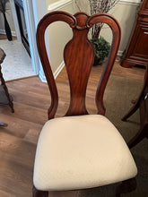 Load image into Gallery viewer, Cherry Wood Dining Table Set with 6 Chairs and Extension Leaf
