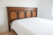 Load image into Gallery viewer, Stanley Furniture King Size Bed with Chinoiserie Style Headboard and Metal Frame
