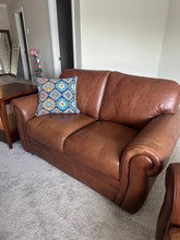Load image into Gallery viewer, The Hamilton Rich Brown Leather Loveseat
