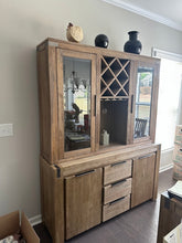 Load image into Gallery viewer, Havertys Sherman Buffet in Driftwood Finish With Wine Storage
