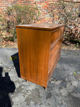 Load image into Gallery viewer, Mid Century Modern Dixie Walnut 5 Drawer Chest on Tapered Legs

