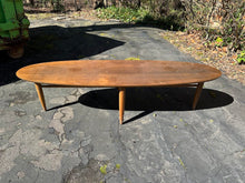 Load image into Gallery viewer, Mersman Mid Century Modern Oval Walnut Coffee Table with Tapered Legs
