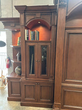 Load image into Gallery viewer, Monumental Traditional Wood Wall Unit Entertainment Center with Lighting and Display Storage
