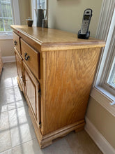 Load image into Gallery viewer, Solid Oak Buffet Cabinet Traditional Sideboard Storage
