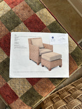 Load image into Gallery viewer, Pair of Ethan Allen Balta Seagrass Armchairs with Ottoman Basketweave Frame

