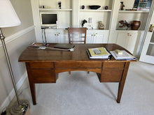 Load image into Gallery viewer, Ethan Allen Elements Sienna Wood Executive Desk 3 Drawer Writing Desk
