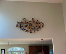 Load image into Gallery viewer, Abstract Metal Wall Sculpture Modern Geometric Multi Panel Wall Art Large

