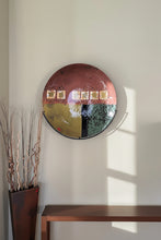 Load image into Gallery viewer, Modern Round Wall Art Abstract Mixed Media Glass Metal High Point Market Decor
