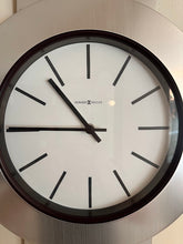 Load image into Gallery viewer, Howard Miller Bergen Wall Clock Modern Pendulum 35 Inch Metal Wood
