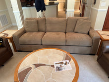 Load image into Gallery viewer, Havertys 90 Inch Khaki Fabric SofaTrend Modern Sofa
