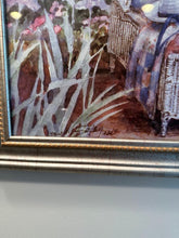 Load image into Gallery viewer, Barbara Mock Waiting For Friends Framed Art Print Garden Chair Scene Gold Frame
