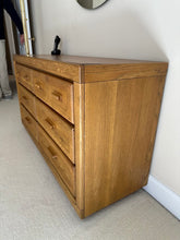 Load image into Gallery viewer, Vintage Oak Dresser Lowboy 6 Drawer Storage Cabinet
