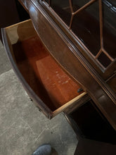 Load image into Gallery viewer, Mahogany Chippendale China Cabinet, Traditional Breakfront Display Hutch

