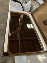 Load image into Gallery viewer, Gold Rounded Corner Wall Mirror Modern Minimal Frame New In Box
