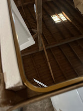 Load image into Gallery viewer, Gold Rounded Corner Wall Mirror Modern Minimal Frame New In Box
