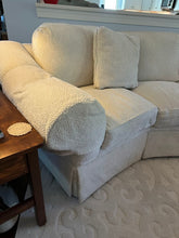 Load image into Gallery viewer, Curved Bouclé Upholstered Sectional Sofa 124 Inch Contemporary Lounge Couch
