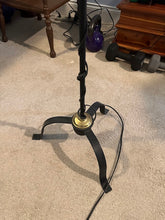 Load image into Gallery viewer, Wrought Iron Floor Lamp 60 Inch Scroll Arm Traditional Black Metal Lamp

