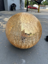 Load image into Gallery viewer, Crackled Gold Art Glass Sphere by NBG Trimmings
