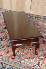 Load image into Gallery viewer, Cherry Queen Anne Coffee Table with Protective Glass Top
