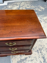 Load image into Gallery viewer, Pair of Lexington Cherry 3-Drawer Nightstands – Classic Traditional Style
