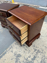 Load image into Gallery viewer, Pair of Lexington Cherry 3-Drawer Nightstands – Classic Traditional Style
