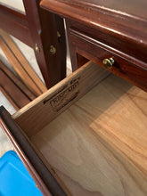 Load image into Gallery viewer, Pair of Kincaid Cherry Nightstands with Pull Out Drink Slides
