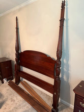 Load image into Gallery viewer, Pennsylvania House Queen Size Solid Wood Poster Bed with Carved Posts
