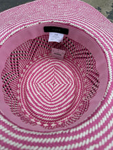 Load image into Gallery viewer, New J.Crew Pink &amp; White Wide Brim Sun Hat – S/M – Original Tag $69.50
