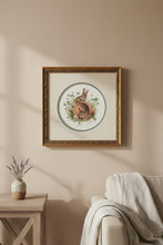 Load image into Gallery viewer, Judy Mizell Signed Numbered Bunny Print Framed Rabbit Cottage Wall Art
