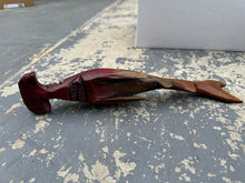 Load image into Gallery viewer, Hand-Carved Wooden Hammerhead Shark Sculpture – Two-Tone Finish – Nautical Decor
