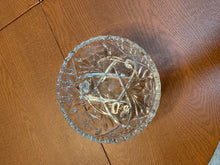 Load image into Gallery viewer, Vintage Cut Crystal Footed Bowl Floral Starburst Candy Dish
