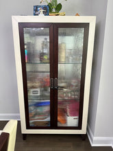 Load image into Gallery viewer, Sofía Vergara Savona White Curio Cabinet with Textured Glass Doors
