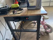 Load image into Gallery viewer, OLBRUS Adjustable Rubberwood Workbench with Power Outlet 48 Inch

