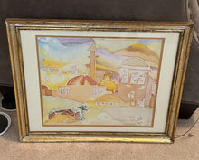 Load image into Gallery viewer, 1994 Root Signed Watercolor Cityscape – Framed &amp; Matted
