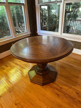 Load image into Gallery viewer, Drexel Esperanto Collection Round Oak Pedestal Dining Table
