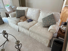 Load image into Gallery viewer, Traditional Damask Upholstered Sleeper Sofa with Rolled Arms
