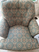 Load image into Gallery viewer, Pair of Custom Upholstered Swivel Rocker Lounge Chairs by Spicer's Upholstery
