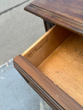 Load image into Gallery viewer, Elegant Thomasville 2-Drawer Nightstand – Sculpted Profile in Rich Walnut Finish
