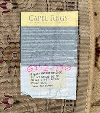 Load image into Gallery viewer, Capel “Knightsbridge” 7&#39;10&quot; Round Wool Area Rug – Beige Floral Medallion, Made in Egypt

